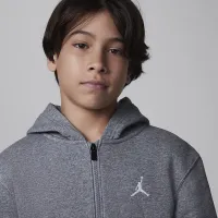 Nike Jordan MJ Brooklyn Big детские Fleece Full-Zip Толстовка с капюшоном цвет серый