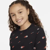 Nike Sportswear Big детские Long-Sleeve футболка цвет черный