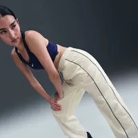 Nike Windrunner женская С высокой Талией Woven Open-Hem Pants цвет белый