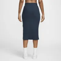 Nike Sportswear Chill Rib женская Slim Midi юбка синий