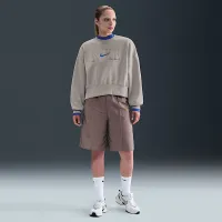 Nike Sportswear Phoenix Fleece женская оверсайз Crew-Neck свитшот цвет серый