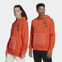 Кофта/футболка adidas Essentials BrandLove Fleece Толстовка з капюшоном HL9385 - помаранчева