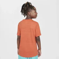 Nike Dri-FIT Miler Big детские (для мальчиков) тренировочные Top Orange