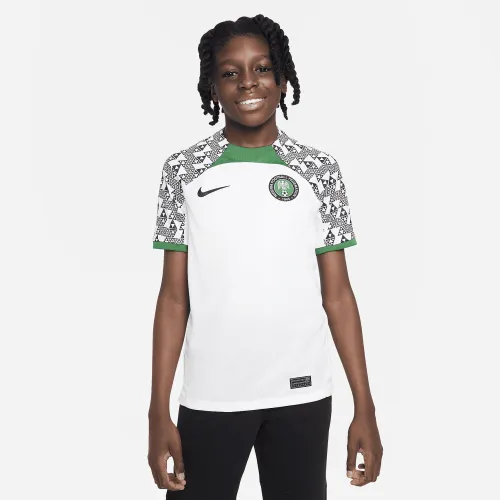 Nigeria 2022/23 Stadium Away Big дитячі Nike Dri-FIT Soccer Jersey колір білий