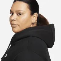 Nike Sportswear Club Fleece женская Pullover Толстовка с капюшоном (большие размеры) цвет черный