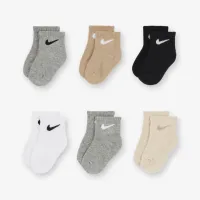 Nike Swoosh Baby/Toddler Ankle носки (6 пары) цвет серый