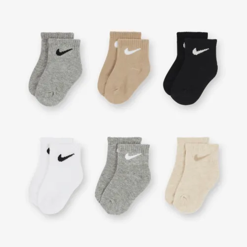 Nike Swoosh Baby/Toddler Ankle носки (6 пары) цвет серый