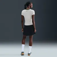 Nike Sportswear Chill Knit жіноча Slim Cropped футболка колір коричневий