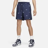 Nike Club мужские Woven Allover Print Flow шорты синий