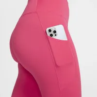 Nike One женская С высокой Талией 7/8 лосины с карманамиPink
