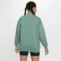 Nike Sportswear Club Fleece Big детские оверсайз свитшот цвет зеленый