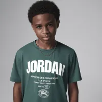Nike Jordan Big дитячі Dri-FIT Des Champions футболка колір зелений