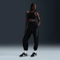 Nike Sportswear Phoenix Fleece женская С высокой Талией оверсайз Sweatpants цвет черный