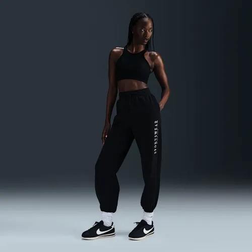 Nike Sportswear Phoenix Fleece женская С высокой Талией оверсайз Sweatpants цвет черный
