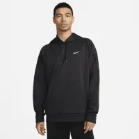 Nike Therma мужские Therma-FIT Hooded Fitness Pullover цвет черный