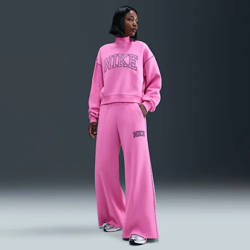 Nike Sportswear Phoenix Fleece жіноча Wide-Leg Sweatpants Pink