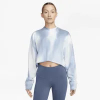 Nike Yoga Luxe Women's Cropped Crew-Neck Fleece Sweatshirt Blue
