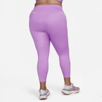 Nike Go женская Firm-Support С высокой Талией 7/8 лосины с карманами(большие размеры) цвет фиолетовый