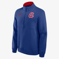 Atlanta Braves Cooperstown мужские Nike MLB 1/2-Zip Crew синий