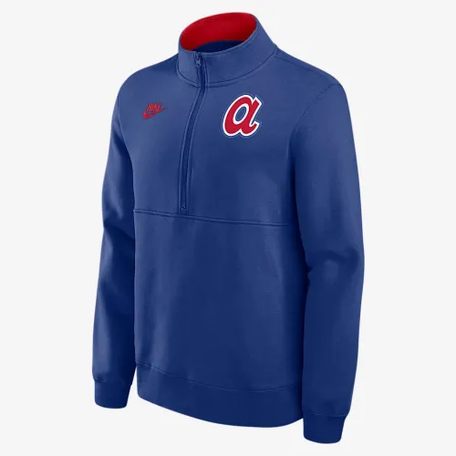Atlanta Braves Cooperstown мужские Nike MLB 1/2-Zip Crew синий
