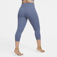 Nike Zenvy женская Gentle-Support С высокой Талией Cropped лосины синий