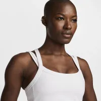 Nike One Fitted женская Dri-FIT Strappy Cropped Tank Top цвет белый