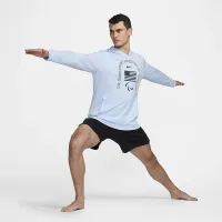 USA Restore чоловічі Nike Dri-FIT Yoga Lightweight Толстовка з капюшоном блакитний