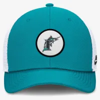 Florida Marlins Cooperstown Rise чоловічі Nike Dri-FIT MLB Trucker Adjustable Hat блакитний