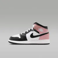 Nike Air Jordan 1 Mid Big детские Кроссовки цвет белый