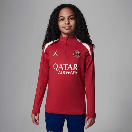 Nike Paris Saint-Germain Strike Fourth Big дитячі Jordan Soccer Knit Drill Top колір червоний