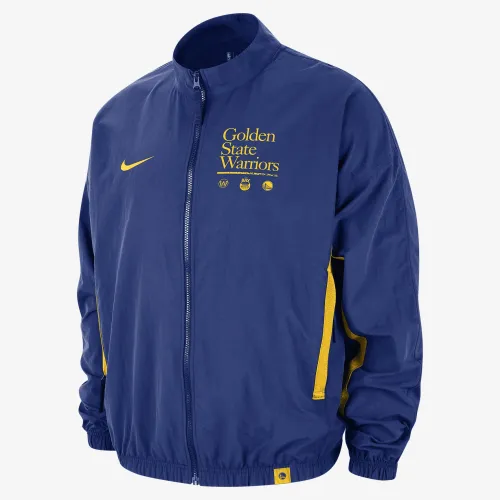 Golden State Warriors DNA Courtside чоловічі Nike NBA Woven Graphic Куртка блакитний