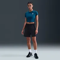 Nike Sabrina жіноча Short-Sleeve Cropped футболка блакитний