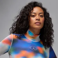 Nike Jordan Flight Mountainside женская Printed Long-Sleeve Bodysuit цвет серый