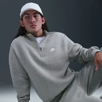 Nike Sportswear Club чоловічі 1/2-Zip Fleece Top колір сірий