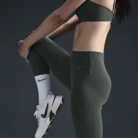 Nike Zenvy жіноча Gentle-Support З високою талією 7/8 лосіни колір зелений