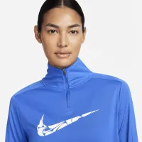 Nike Swoosh женская Dri-FIT 1/4-Zip Mid Layer синий