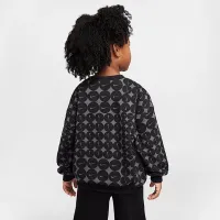 Nike Essentials Little детские Printed French Terry Crew Top цвет серый