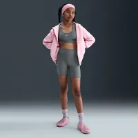 Nike Swoosh Girls' Sports Bra колір сірий