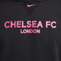 Chelsea FC Standard Issue Third мужские Nike Dri-FIT Soccer Pullover Толстовка с капюшоном цвет черный