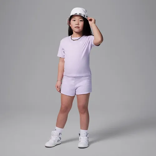 Nike Jordan Brooklyn Essentials Little детские 2-Piece Fleece шорты набор Pink