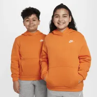 Nike Sportswear Club Fleece Big детские Pullover Толстовка с капюшоном (Extended Size) Orange