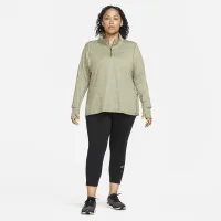 Nike Element женская 1/2-Zip Running Top (большие размеры) цвет зеленый
