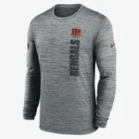Cincinnati Bengals Sideline Velocity мужские Nike Dri-FIT NFL Long-Sleeve футболка цвет серый