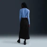Nike Sportswear Chill Knit женская Slim Long-Sleeve Cropped Top синий