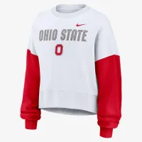 Ohio State Buckeyes Primetime женская Nike College Pullover Crew цвет белый