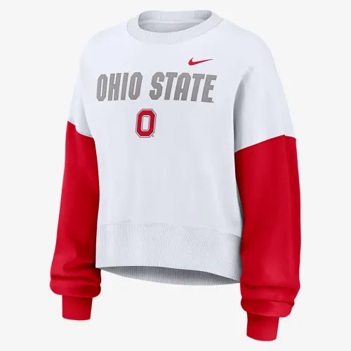 Ohio State Buckeyes Primetime жіноча Nike College Pullover Crew колір білий