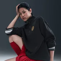 Nike Sportswear Phoenix Fleece женская оверсайз 1/4-Zip Long свитшот цвет черный