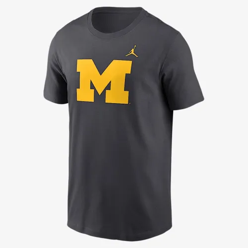 Michigan Wolverines Primetime Logo чоловічі Nike College футболка колір сірий