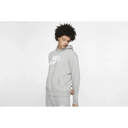 Nike Sportswear Club Fleece чоловічі Graphic Pullover Толстовка з капюшоном колір сірий