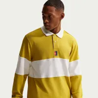 NikeCourt Heritage чоловічі Tennis Long-Sleeve Polo Yellow